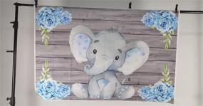 img 2 attached to 🐘 AOFOTO 5x3ft Cute Baby Elephant Backdrop: Sweet Watercolor Flower Cartoon Animal Photography Props for Baby Shower, Birthday, and Photo Studio Decorations