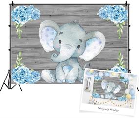 img 4 attached to 🐘 AOFOTO 5x3ft Cute Baby Elephant Backdrop: Sweet Watercolor Flower Cartoon Animal Photography Props for Baby Shower, Birthday, and Photo Studio Decorations