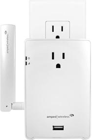 img 2 attached to 🔌 Amped Wireless High Power Plug-in AC1200 Wi-Fi Range Extender with Pass Thru Outlet, USB Charging, and Enhanced SEO