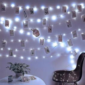 img 1 attached to 🎄 Powerful and Versatile JMEXSUSS 2 Pack 66ft 200 LED Fairy Lights: Battery Operated Cool White Christmas Fairy Lights with Remote Control - Perfect for Bedroom, Tent, Mirror, Patio, Christmas Tree, and More!