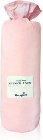 img 2 attached to 🛏️ Merryfeel Льняная юбка для кровати - Роскошная французская льняная юбка для кровати, размер King - светло-розовая