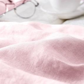 img 3 attached to 🛏️ Merryfeel Льняная юбка для кровати - Роскошная французская льняная юбка для кровати, размер King - светло-розовая