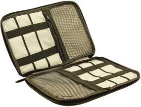 img 2 attached to 👜 Admirable Idea Electronics Accessories Organizer: Portable Travel Gadget Carry Case for Cables, Cosmetics & More - Gray