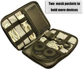 img 3 attached to 👜 Admirable Idea Electronics Accessories Organizer: Portable Travel Gadget Carry Case for Cables, Cosmetics & More - Gray