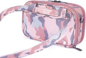 img 1 attached to 👛 Кошелек Lug Women's Roundabout 2, CAMO ROSE: Компактный и стильный органайзер для активных женщин