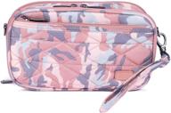 👛 lug women's roundabout wallet 2, camo rose: compact and stylish organizer for on-the-go women logo