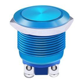 img 4 attached to Twidec / 19Mm Waterproof Blue Metal Shell Momentary Flat Push Button Switch 3A/12~250V SPST 1NO Start Button For Car Modification Switch（Quality Assurance For 1 Years） M-19-BU-P