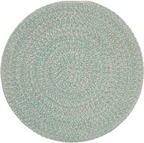 img 1 attached to 🏡 Safavieh Braided Collection BRD701Y: Handmade Reversible Teal/Ivory Cotton Area Rug, 3' x 3' Round - Perfect for Country Cottage Décor