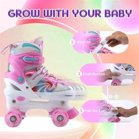 img 3 attached to PURKUN Roller Toddler Adjustable Patines