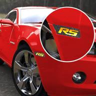 🚗 ipg 2010-2015 camaro front & rear side marker rs carbon fiber vinyl kit - 4-piece set logo