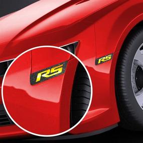 img 1 attached to 🚗 IPG 2010-2015 Camaro Front & Rear Side Marker RS Carbon Fiber Vinyl Kit - 4-Piece Set