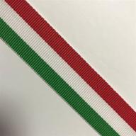 🎀 qianf 3/8 inch red/white/green striped grosgrain ribbon - 25 yards | various widths & colors offered logo