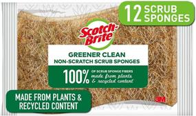 img 3 attached to 🧽 12-Pack Non-Scratch Scrub Sponges by Scotch-Brite Greener Clean