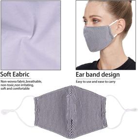 img 1 attached to Cotton Fashion Face Mask Reusable Carbon Filter for Women - Designer Cloth Fabric with Earloop and Nose Cover - Ideal Outdoor madks cubre Bocas - tapa para mascarillas de Tela con diseño