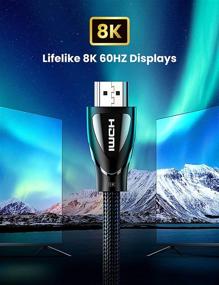 img 3 attached to UGREEN HDMI Cable 8K 60Hz - HDMI 2.1 Cable 48Gbps - Ultra High Speed - 4K 120Hz - Braided HDMI Cable - Dynamic HDR - Dolby Vision HDR10 - 4:4:4 - eARC Compatible with PS5, PS4, Xbox - UHD TV, Blu-ray, Projector - 6FT