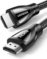 ugreen hdmi cable 8k 60hz - hdmi 2.1 cable 48gbps - ultra high speed - 4k 120hz - braided hdmi cable - dynamic hdr - dolby vision hdr10 - 4:4:4 - earc compatible with ps5, ps4, xbox - uhd tv, blu-ray, projector - 6ft logo