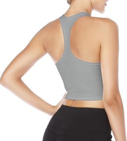 img 2 attached to 🏋️ Women's UOTJCNR Longline Padded Sports Bra: Gym Yoga Crop Tank Top for Fitness, Workout, and Running