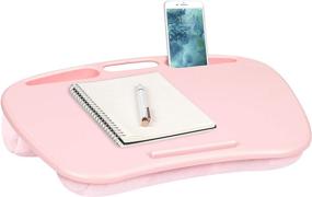 img 2 attached to 📚 LapGear MyDesk Lap Desk with Device Ledge, Phone Holder - 12 Pack, Rose Quartz