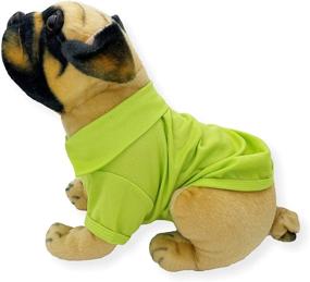 img 1 attached to Cute Pet Polo Shirt: Funny Dog Clothes for Small Cats and Dogs - Solid T-Shirt Apparel