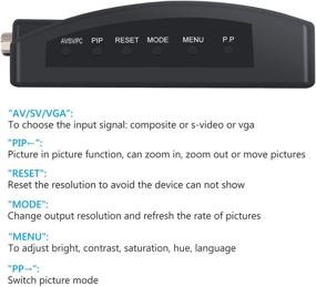 img 1 attached to 🔌 Esynic RCA Composite AV S-Video в VGA конвертер Box - Подключите видеорегистратор CCTV, ПК, ноутбук к ТВ или проектору с входом VGA - VGA выход видео конвертер адаптер