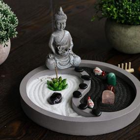 img 3 attached to Serene Desk Oasis: Mini Zen Garden Kit for Relaxation and Inspiration