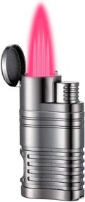 img 4 attached to 🔥 Versatile Torch Lighter: Quad Jet Flame, Windproof, with Visible Fuel Window – Ideal Cigar & Cigarette Lighter (Butane Not Included)