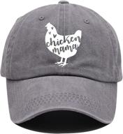 chicken baseball vintage distressed adjustable outdoor recreation and climbing logo