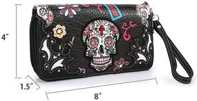 img 3 attached to Dearchuu Tooled Leather Wristlet Western Women's Handbags & Wallets and Wristlets