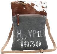 myra bag cowhide upcycled crossbody logo