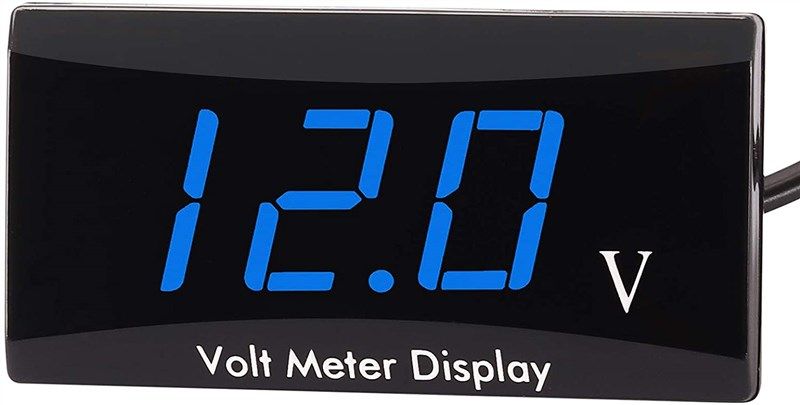 kinstecks upgraded motorcycle voltmeter monitor blue 로고