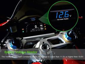 img 3 attached to Kinstecks Upgraded Version: Motorcycle Voltmeter 🏍️ DC 12V Digital Gauge LED Display - Blue