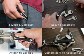 img 1 attached to KeySmart Compact Key Holder and Organizer - 14 Keys, Quick Disconnect and Bottle Opener (Black) - Expansion Pack Included