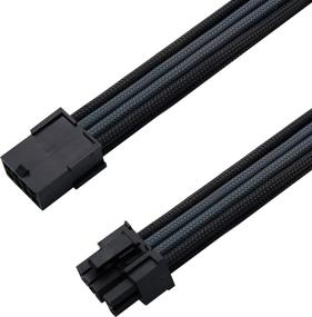 img 4 attached to EZDIY-FAB Sleeved Cable PCIE 6 2 Pin - Cable Extension For Power Supply- Black And Grey