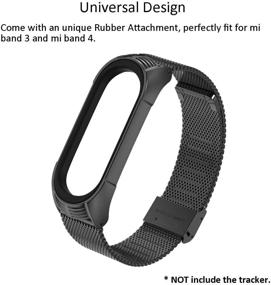 img 3 attached to 🔗 Премиум браслет MIJOBS из нержавеющей стали для Xiaomi Mi Band 6/5/4/3 - Запасной браслет-ремешок для глобальной версии - Элегантный металлический браслет для женщин и мужчин