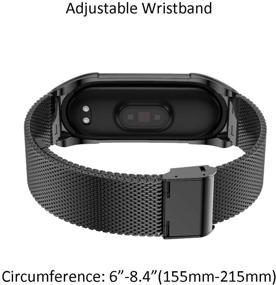 img 2 attached to 🔗 Premium Stainless Steel MIJOBS Band for Xiaomi Mi Band 6/5/4/3 - Replacement Bracelet Wristband for Global Version - Elegant Metal Watch Band for Women and Men