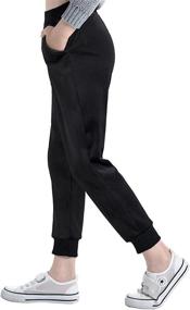 img 2 attached to 👧 Romastory Girls Winter Fleece-Lined Leggings with Pockets - Elastic, Thick Pants for Kids