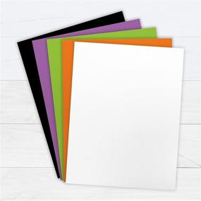 img 3 attached to 🎃 Printworks Halloween Cardstock: 5 Assorted Colors, 200 Sheets, Ideal for School & Craft Projects - 8.5” x 11” (00596)