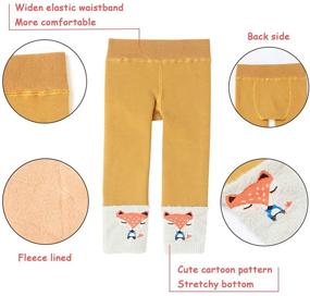 img 3 attached to 🐘 Warm and Comfy Winter Leggings for Girls and Boys: Elephant MONFE Fleece Lined Cotton Knit Tights