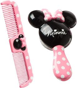 img 2 attached to 🔍 Оптимизированный поиск: Набор для легкого ухода за волосами Disney Baby Minnie - щетка для волос и расческа с широкими зубчиками
