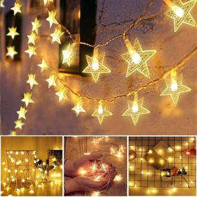 img 3 attached to 🌟 Merdeco Star String Lights: 10ft/3M 20 LED Plug in Fairy Lights for Indoor/Outdoor Decoration - Warm White Lights for Birthday, Christmas, Wedding, Party