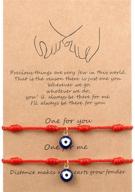 💕 meaningful handmade friendship bracelets: willbond 2-piece promise matching bracelet set with evil eyes and wish card logo