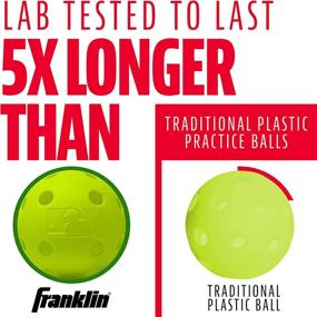 img 1 attached to 🏀 Franklin Sports Durable Plastic Training Balls - Indestructible Plastic Batting Practice Baseballs and Softballs - Plastic Training Golf Balls