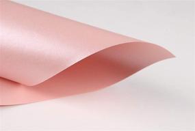 img 1 attached to 🌸 Pink Metallic Paper - 100-Pack Light Pink Shimmer Paper: Flower Making, Invitation, Stationery & More!