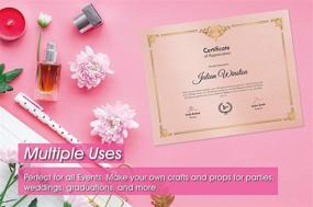 img 2 attached to 🌸 Pink Metallic Paper - 100-Pack Light Pink Shimmer Paper: Flower Making, Invitation, Stationery & More!