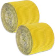 vibrant yellow bulletin board strips - classroom supplies (2 inches, 2 pack) logo