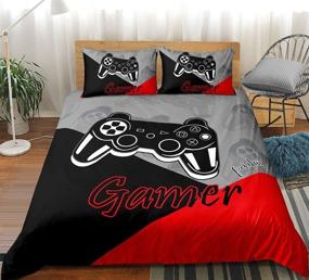 img 3 attached to 🎮 Z.Jian HOME Gamer Duvet Cover Set: Gamepad Decor for Kids & Teens - 2 Piece Bedding Set with Game-inspired Design - Twin Size