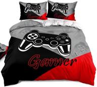 🎮 z.jian home gamer duvet cover set: gamepad decor for kids & teens - 2 piece bedding set with game-inspired design - twin size logo