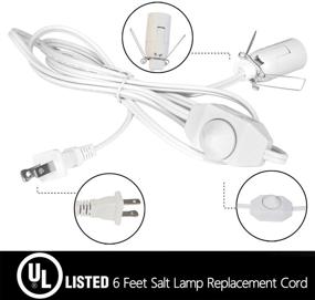 img 2 attached to Betus Salt Lamp Cord with Dimmer Control: Original Replacement for Himalayan Crystal Salt Lamps - 6ft Long UL Listed Power Cord with Dim Switch & Clip - 110V US Standard