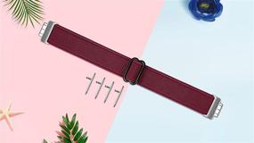 img 3 attached to 🍷 Joyozy Elastic Bands Compatible with Fitbit Inspire/Inspire 2/Inspire HR/Fitbit Ace 2 - Adjustable Soft Strap Wristbands in Wine Red for Women and Men - Accessory Replacement Bands