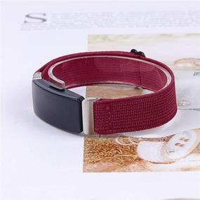 img 1 attached to 🍷 Joyozy Elastic Bands Compatible with Fitbit Inspire/Inspire 2/Inspire HR/Fitbit Ace 2 - Adjustable Soft Strap Wristbands in Wine Red for Women and Men - Accessory Replacement Bands